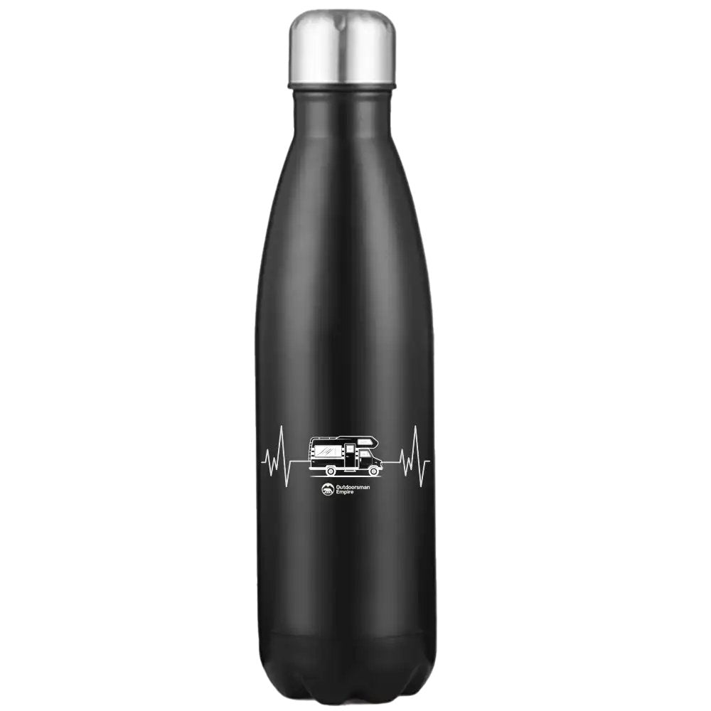 Camping Cardiogram 17oz Stainless Water Bottle
