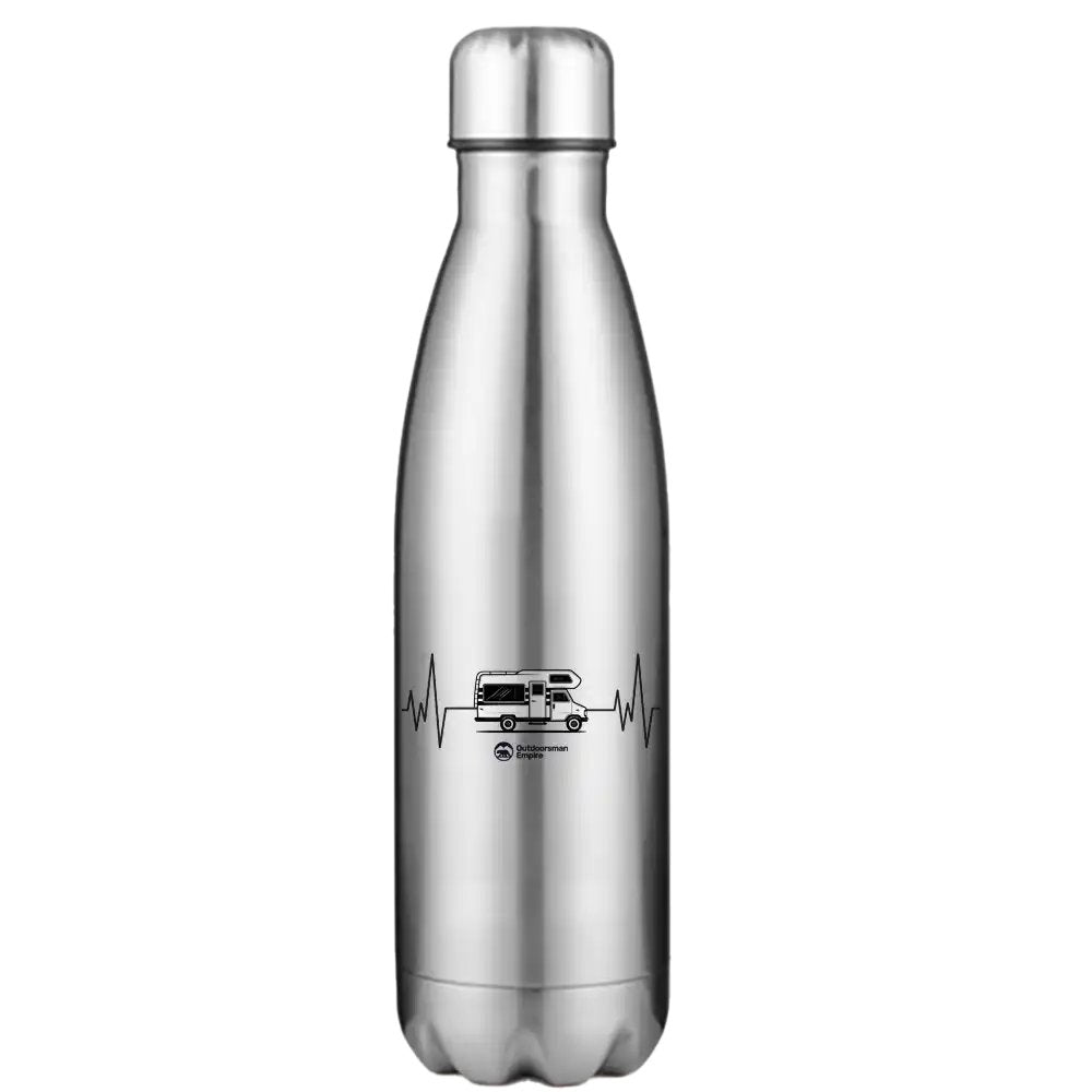 Camping Cardiogram 17oz Stainless Water Bottle